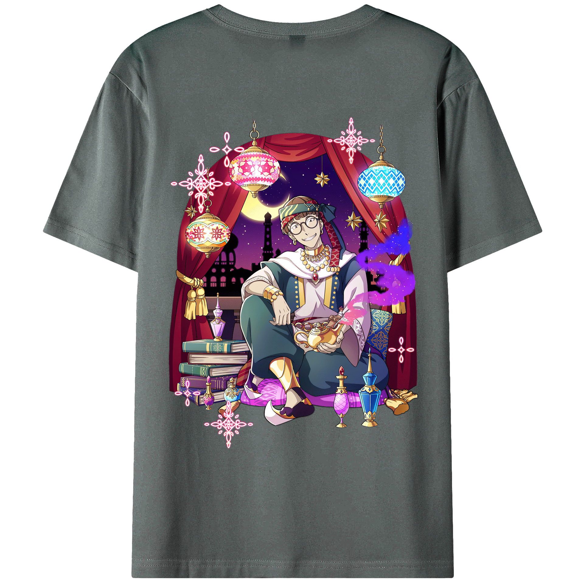 （画像用） 文豪ストレイドッグス Bungo Stray Dogs 綿100％ メンズ半袖Tシャツ（バックプリント） 通気性